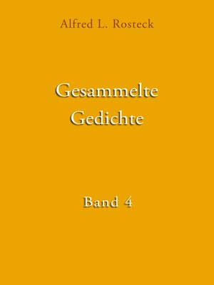 cover image of Gesammelte Gedichte Band 4